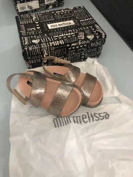 Sandálias Mini Melissa Douradas