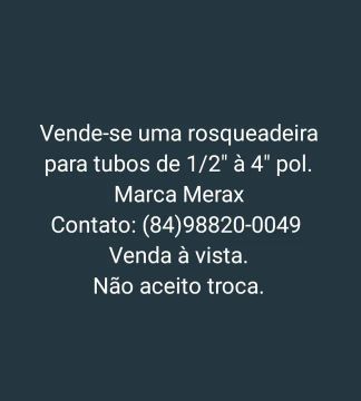 Vende-se uma rosqueadeira elétrica 