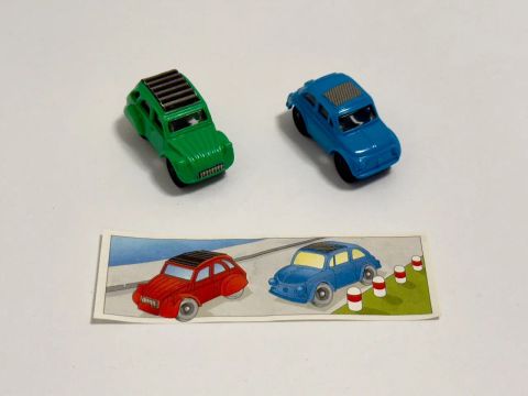 Kinder Ovo Coleção Carros K95 N112 e N113 Completa + 1 Folheto