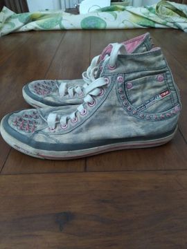 Tênis cano alto jeans Diesel 