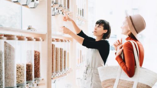 Loja de Produtos a Granel em Funcionamento