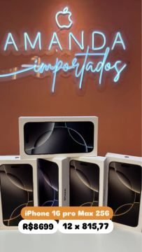 iPhone 16 pro Max 256 gb novo + brindes oportunidade 