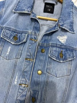 Jaqueta Jeans Azul - Tamanho pp