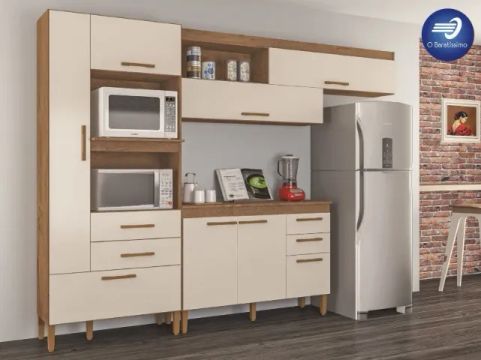 Armário de Cozinha com Balcão Moderno 
