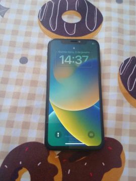 Celular iPhone X Preto 64GB Defeito Pra Conserto ou Uso de Peças Sem imagem