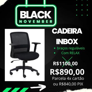 Cadeira de Escritório Inbox - Com Relax - Black Friday