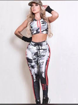 Conjunto de treino ROCK CODE ROCKCODE camuflado - Top e Legging