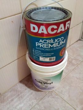 Tinta Acrílica Premium Dacar 3,6L + Cola Vinil 3,50kg