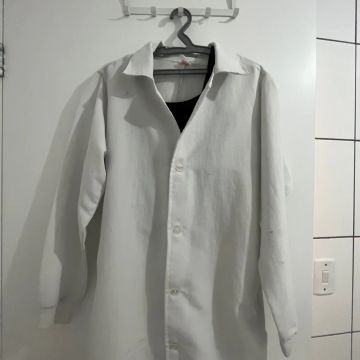 Jaleco branco profissional - tamanho M