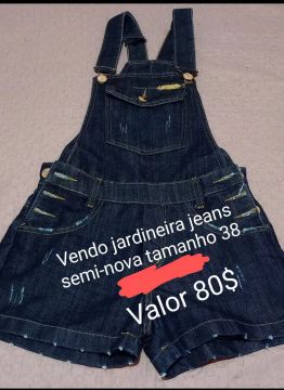 Jardineira jeans 