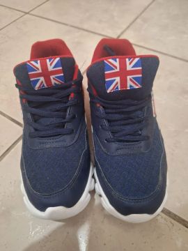 Tênis Fit-England Unissex Azul com Bandeira Britânica