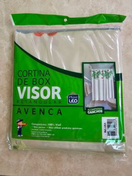 Cortina de Box Visor Retangular Avenca - Plast Leo