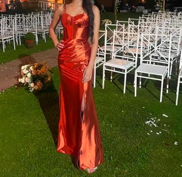 Vestido Terracota Longo ? Festa, Casamento, Evento, Formatura
