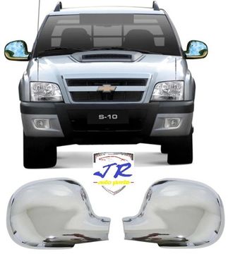 Par Capa Aplique Retrovisor Cromado S10 Blazer Pitbull 1995 A 2011
