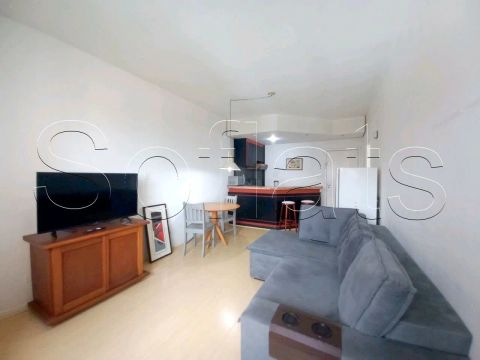 Apartamento Le Bougainville 1 dorm e 1 vaga de garagem disponível locação em Alphaville