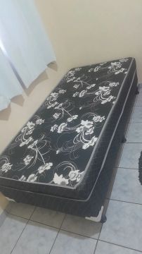 Cama Box Casal com Desenho Floral