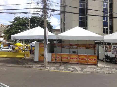 Espaço, para montagem de stand e food truck no Carnaval.