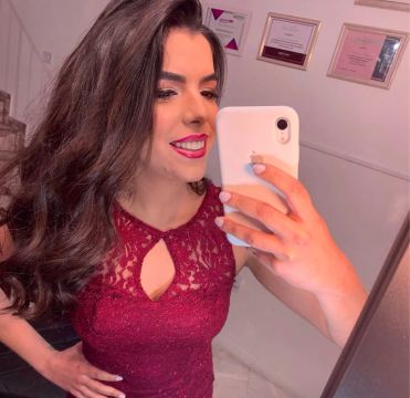 Vestido de Festa Brilhoso marsala, modelo Sereia lindo.