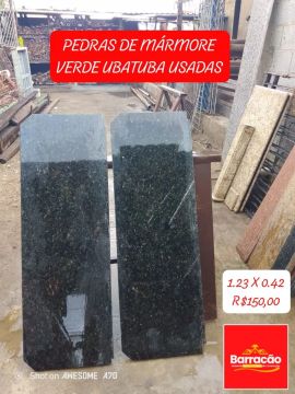 PEDRAS DE MÁRMORE VERDE UBATUBA USADAS em ÓTIMO ESTADO. 