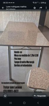 Mesa de Jantar Granito Maracujá 1,70x0,90