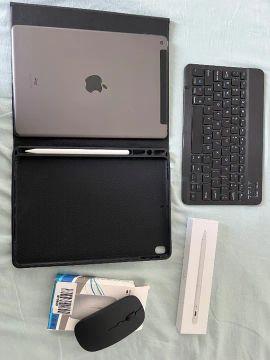 iPad 9 geração impecável + Teclado + caneta + mouse + capa