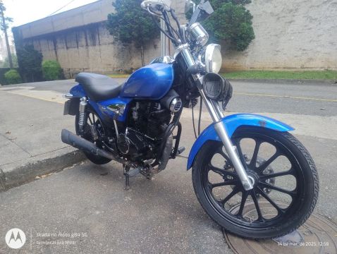 Moto Custom Azul miragem 150