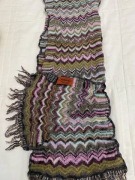cachecol Missoni original chevron zig zag turquesa verde oliva lilas rosa ciano roxo azul