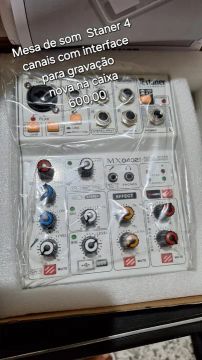 OPORTUNIDADE Podcast Mesa Staner MX0402i com interface gravação