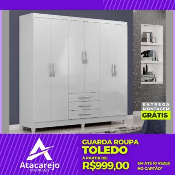 Guarda Roupa Casal Entrega e Montagem Grátis 