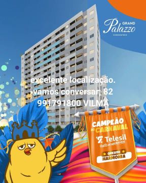 Apartamento novo no Palazzo, excelente localização!