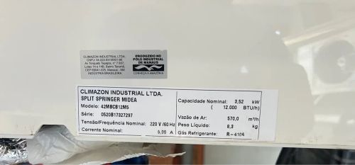 Ar Condicionado Split Springer Midea 12.000 BTUs Frio 220V