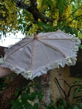 Charmoso Guarda-Chuva Antigo de Boneca