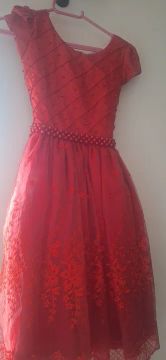 Vestido de festa infantil vermelho