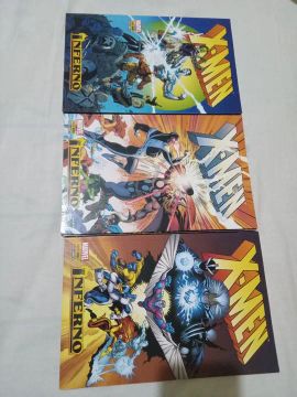 Hqs dos X-Men Inferno - Edições 1, 3, 6 da panini comics