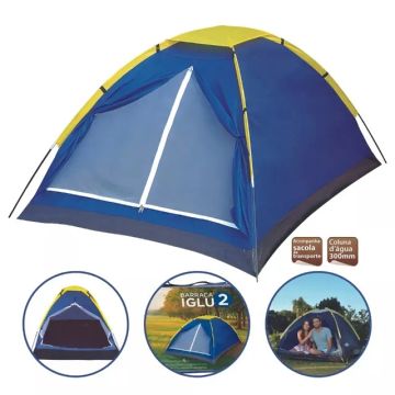 Barraca Para Acampamento 2 Pessoas Azul