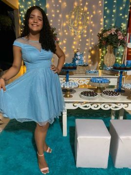 Vestido Azul De Festa - 15 Anos
