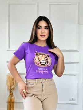 Camiseta Feminina  -  Seja Forte e Corajosa -  Tamanho M