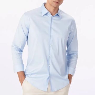 Camisa Social Masculina Ricardo Almeida Original Logo Bordado Azul Claro - Tamanho M / 41