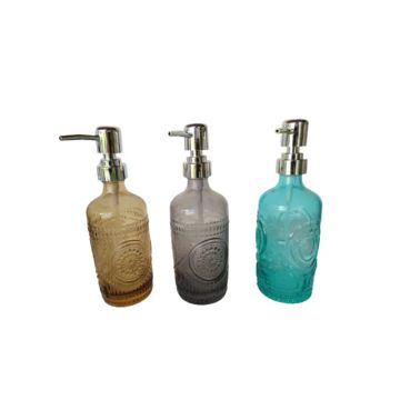 Porta Sabonete Líquido para Banheiro Vidro Dispenser 370ml