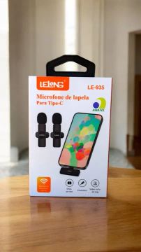 Kit de Microfone Lapela Duplo Lightning ou Android -C