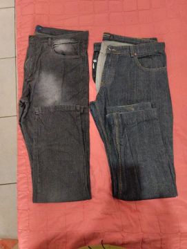 Calças Jeans Masculinas - Preta e Azul - 