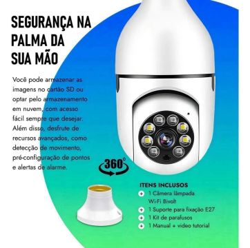 Câmera de Segurança Wi-Fi 360° - Bivolt