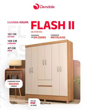 GUARDA ROUPA FLASH II 6 PORTAS !