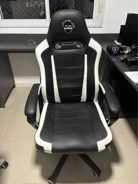 Cadeira Gamer Preto e Branco