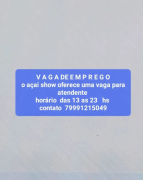 Vaga de emprego 