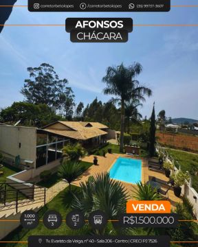 Chácara de alto padrão nos Afonsos | 1.000 m²