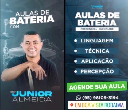 AULAS DE BATERIA  com Junior Almeida