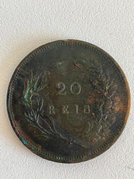 Moeda antiga de 20 Reis de 1891