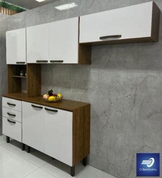 Oferta Cozinha Completa com Balcão 7 Portas e 2 Gavetas Lacrado