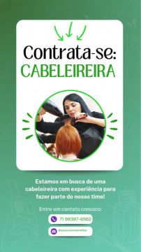 Procura-se cabeleireira 